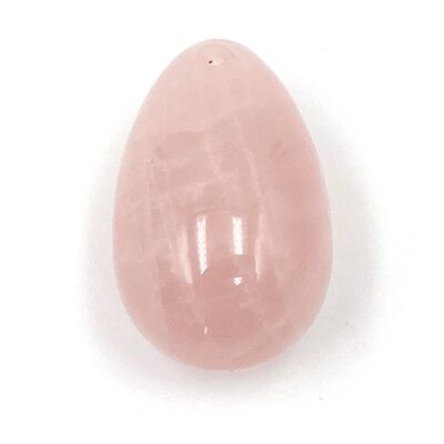 Uova Yoni medie al quarzo rosa (40 x 30 mm)