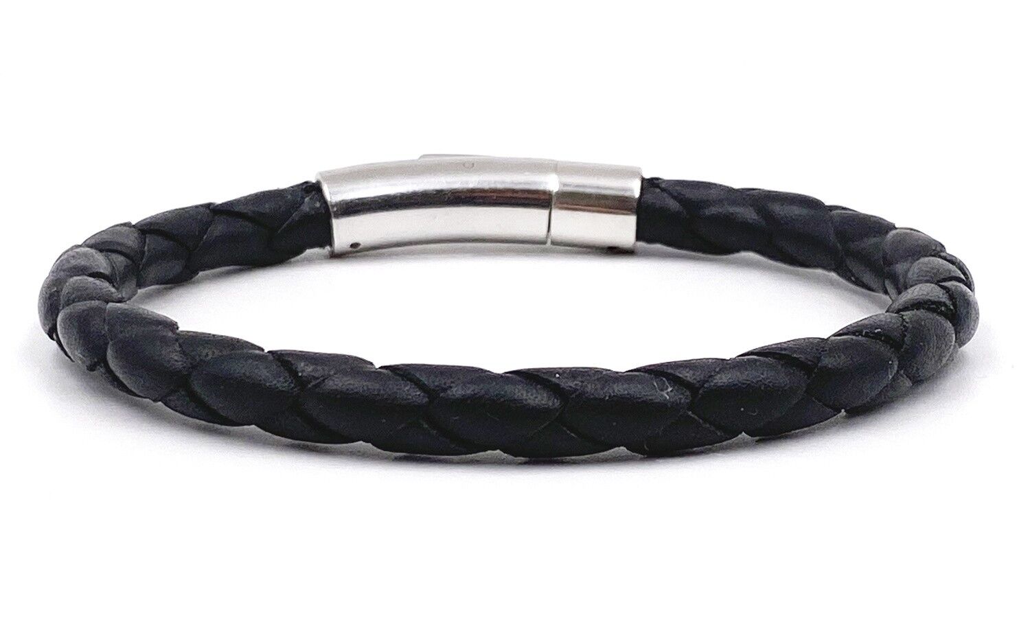 Men's Black Leather Bracelet Brown Leather Bracelet