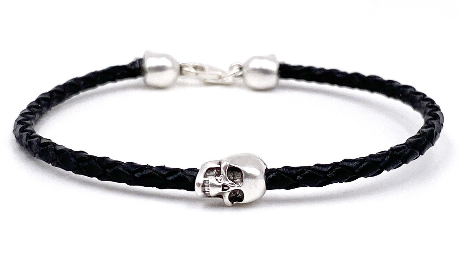 Twice Skull Leather Bracelet