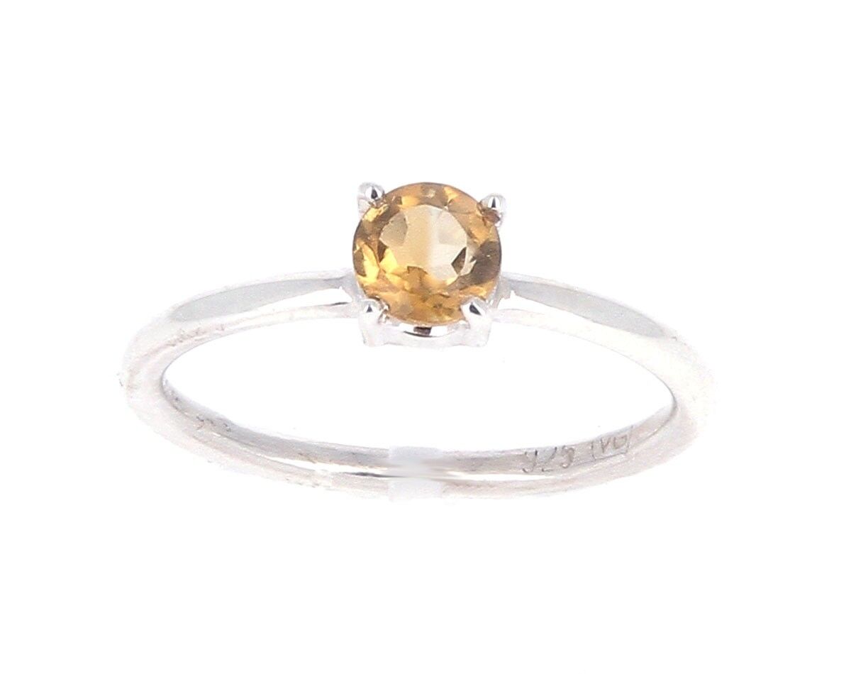 Cut Citrine Ring T58