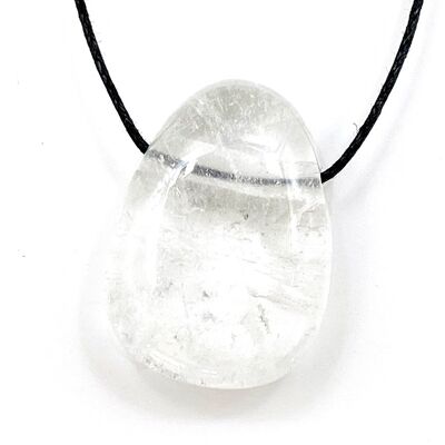 Rolled Stone Rock Crystal Pendant