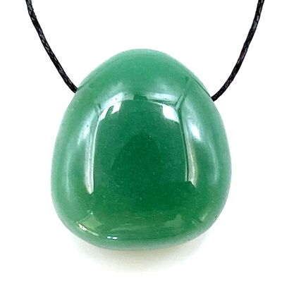 Pendentif Aventurine Verte Pierre Roulée