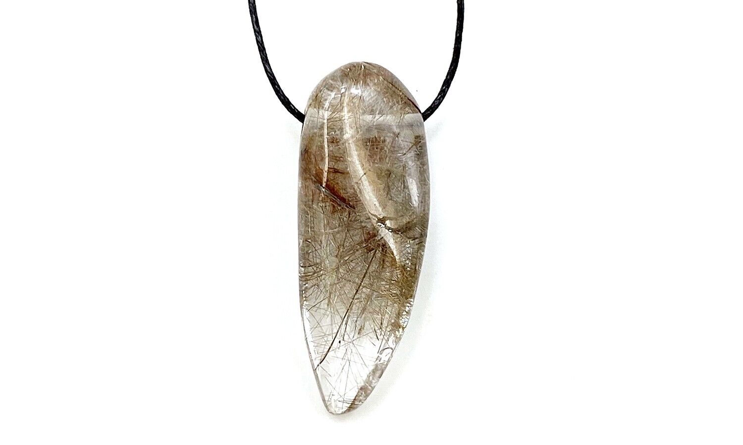 Pendentif Quartz Rutile Pierre Roulée Quartz Rutile 5cm