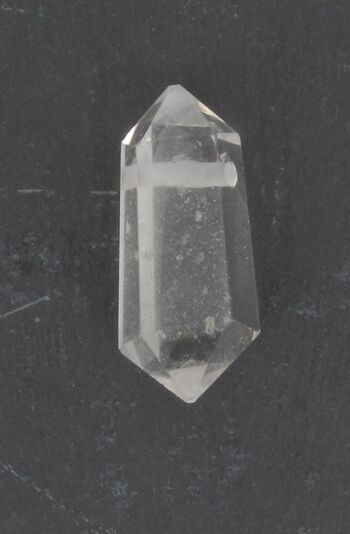 Pendentif Cristal de Roche  Double Pointes Double Pointes percée, taille 3,8 cmX1,3cm N°1 3