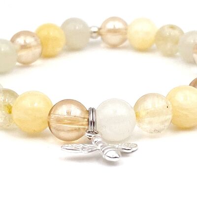 Honey Armband, BEE Yourself Stones 6mm