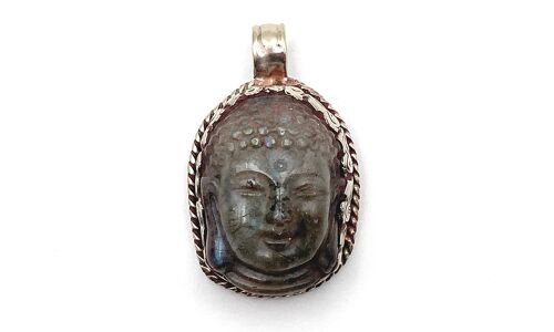 Pendentif Sculpté Bouddha Labradorite