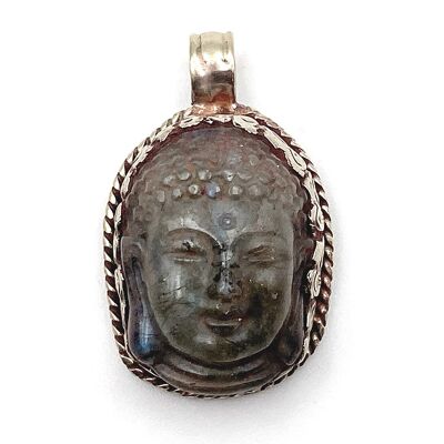 Carved Buddha Labradorite Pendant Variant