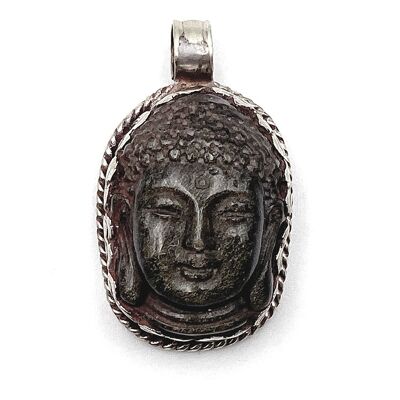 Golden Obsidian Carved Buddha Pendant