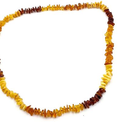 Multicolored Amber Necklace 65 cm