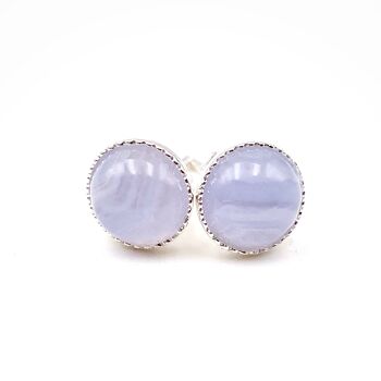 Boucles d'Oreilles Moon Amazonite 8 mm 5