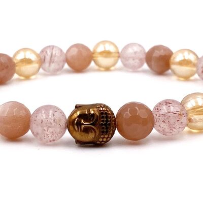 Bracciale Buddha con pietre da 8 mm