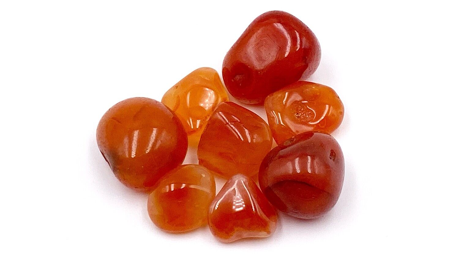Carnelian Tumbled Stone Orange Brown Carnelian from Botswana