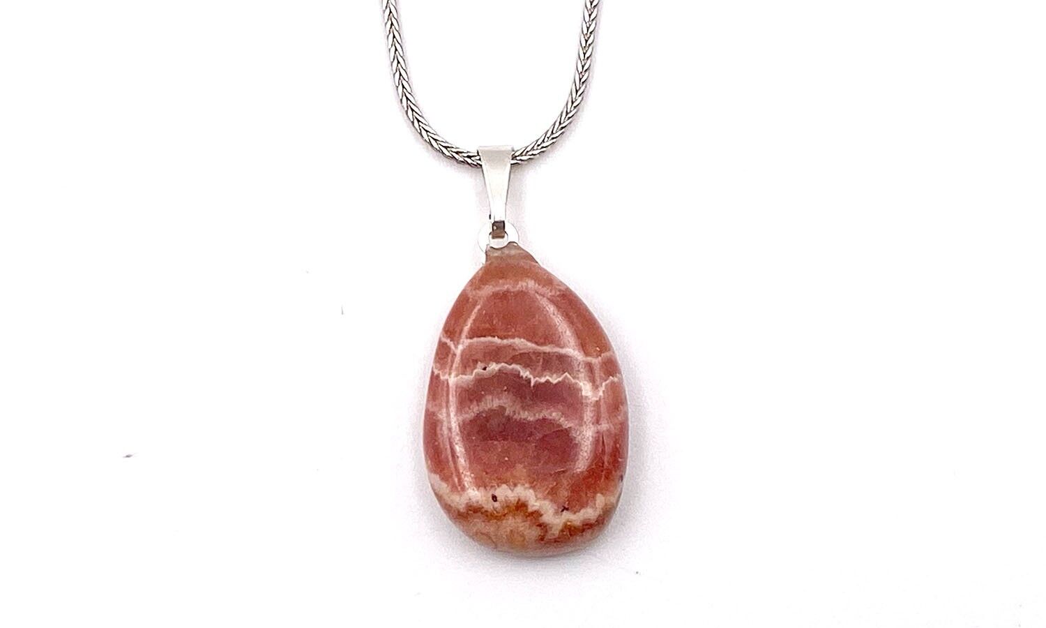 Rhodochrosite pendant