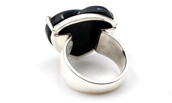 Bague Coeur Obsidienne Oeil Celeste T 55 3