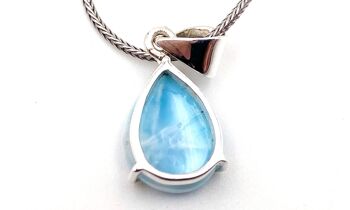 Pendentif "Larimar"  Griffe Goutte Dimension 2,0 cm x 1,3 cm 5