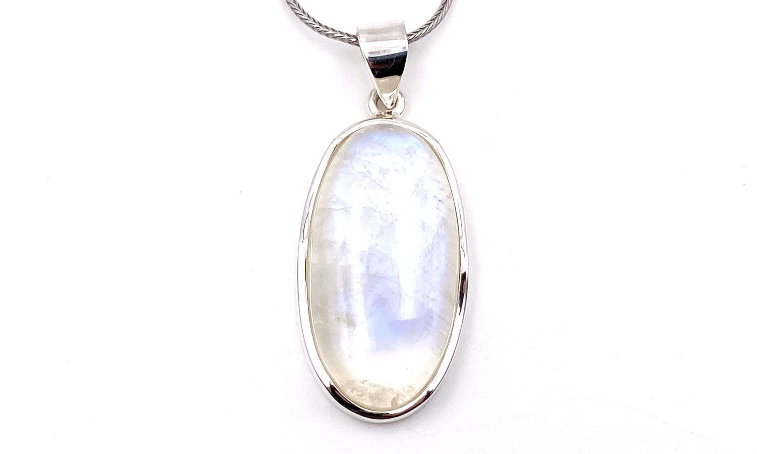 Oval Peristerite Pendant