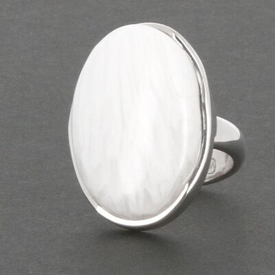 White Calcite Ring Silver 925 White Calcite Ring