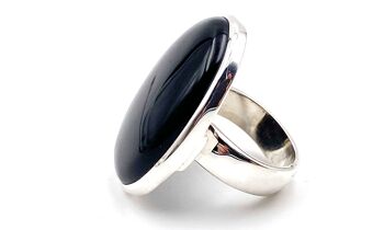 Bague Onyx noire Bague Onyx noire argent 925 2