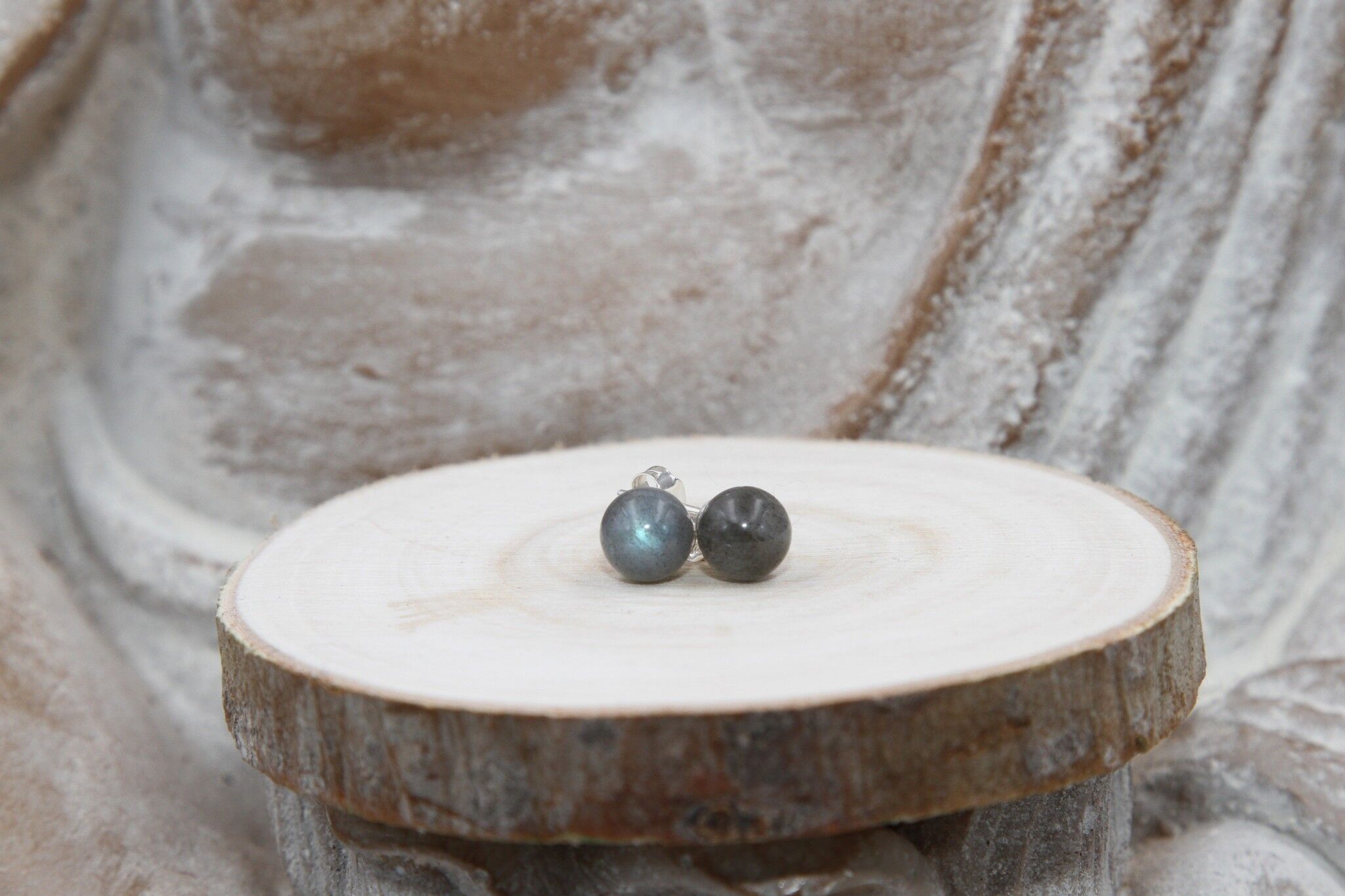 Labradorite Ball Earrings 6mm Stones