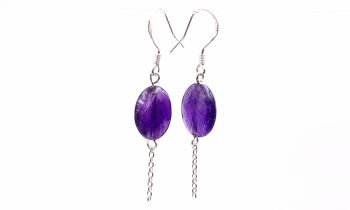 Boucles d'Oreilles pendantes Améthyste Boucles d'oreilles pendantes Améthyste 2