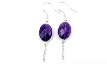 Boucles d'Oreilles pendantes Améthyste Boucles d'oreilles pendantes Améthyste 4