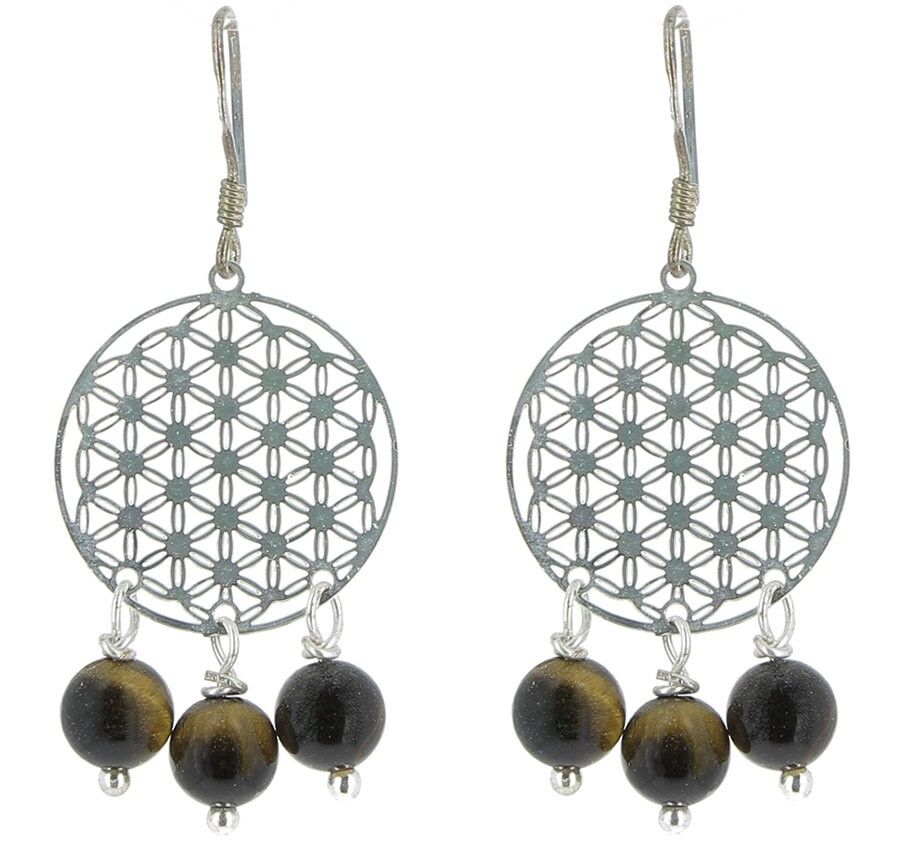 Boucles d'oreilles  Fleur de vie Boucles d'oreilles Fleur de vie