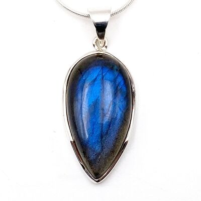 Pendente con freccia in labradorite H 3,2 cm x L 1,8 cm