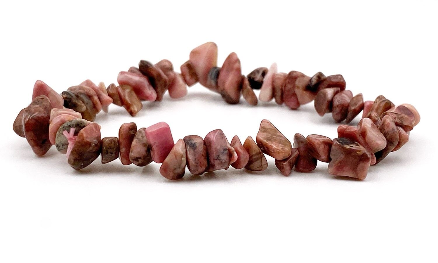 Bracciale con chip di rodonite