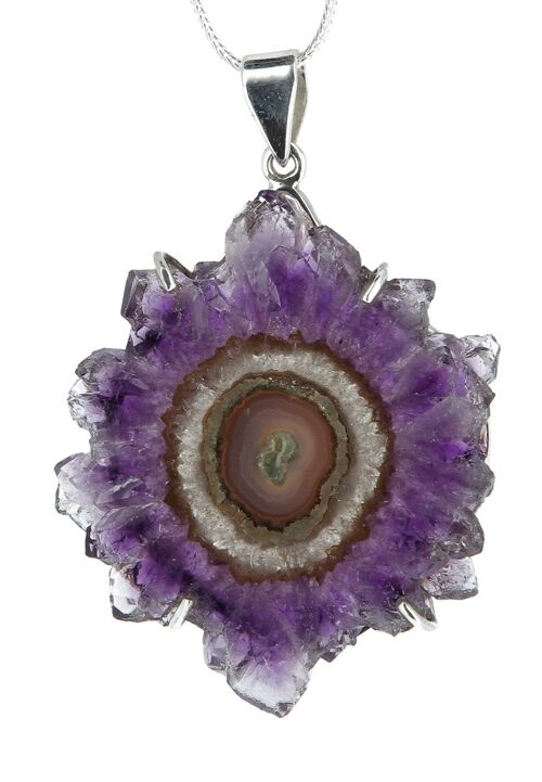 Pendentif Améthyste Brute Dimension H 5,5 cm x l 4,5 cm