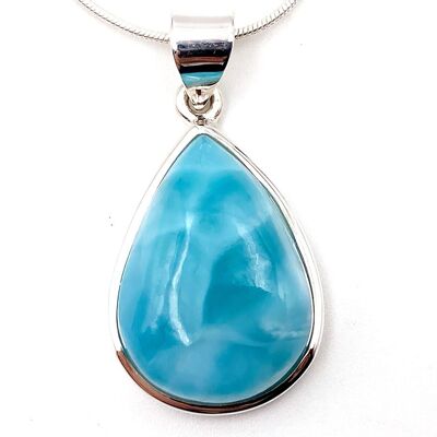 Pendentif "Larimar"  Goutte Dimension 3 cm x 2 cm