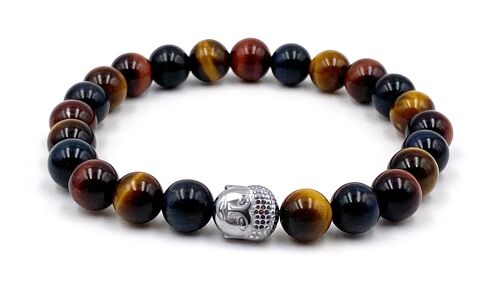 Bracelet Triple Protection enfant 8 mm avec charm bouddha