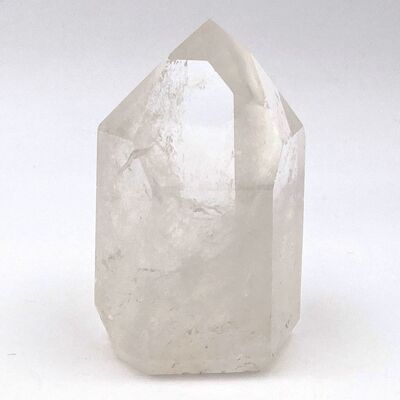 Punta de cristal de roca grande Punta de cristal de roca A (H9xL6 cm) - peso 338 gr