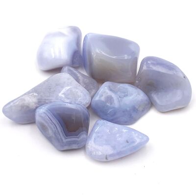 Blue Chalcedony tumbled stone Blue chalcedony tumbled stone