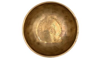 Bol Chantant gravé "Bouddha Médecine" 359 gr - 11,5 cm - note: LA livré avec maillet 2