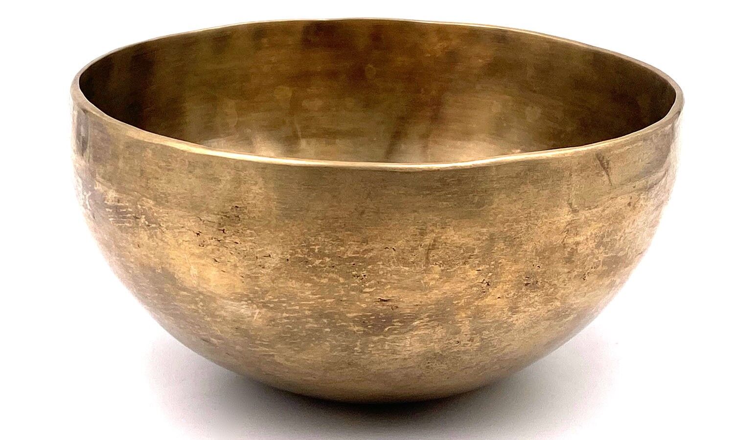 Bol Chantant Tibétain gravé "Déesse Tara " 523 gr - 13 cm - note: FA - livré avec maillet