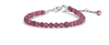 Bracelet Tourmaline Rose 4 mm facetté 1