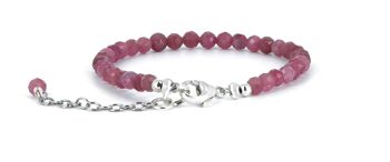 Bracelet Tourmaline Rose 4 mm facetté 2