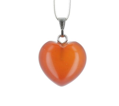 Pendentif petit Coeur en Cornaline