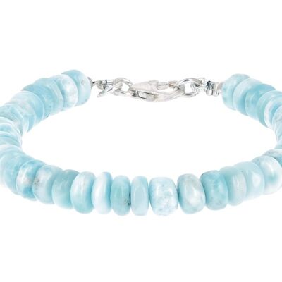 Bracelet Larimar rondelles Bracelet Larimar rondelles