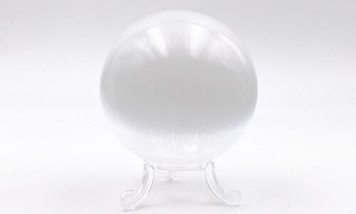 Sphère de SELENITE  Sphère sélénite Blanche environ 4 cm sans pied