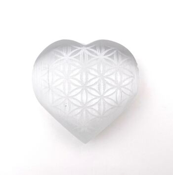 Coeur de SELENITE entre 4 et 9 cm Coeur de selenite 3-4 cm 3