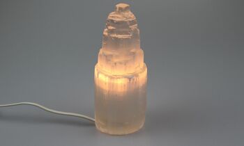 Lampe de Selenite Lampe de sélénite  de 30 cm de haut 3