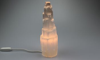 Lampe de Selenite Lampe de sélénite  de 30 cm de haut 4