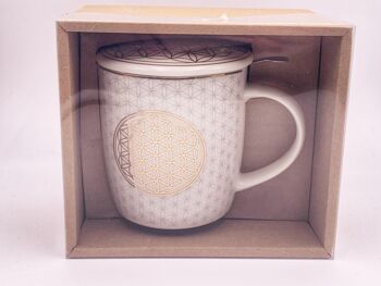 Mug/tasse à thé avec infuseur - fleur de vie Mug/tasse à thé avec infuseur - fleur de vie 5
