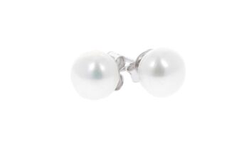 Boucles d'oreilles puces en Perles de Nacre Boucles d'oreilles perles de nacre 8mm 2