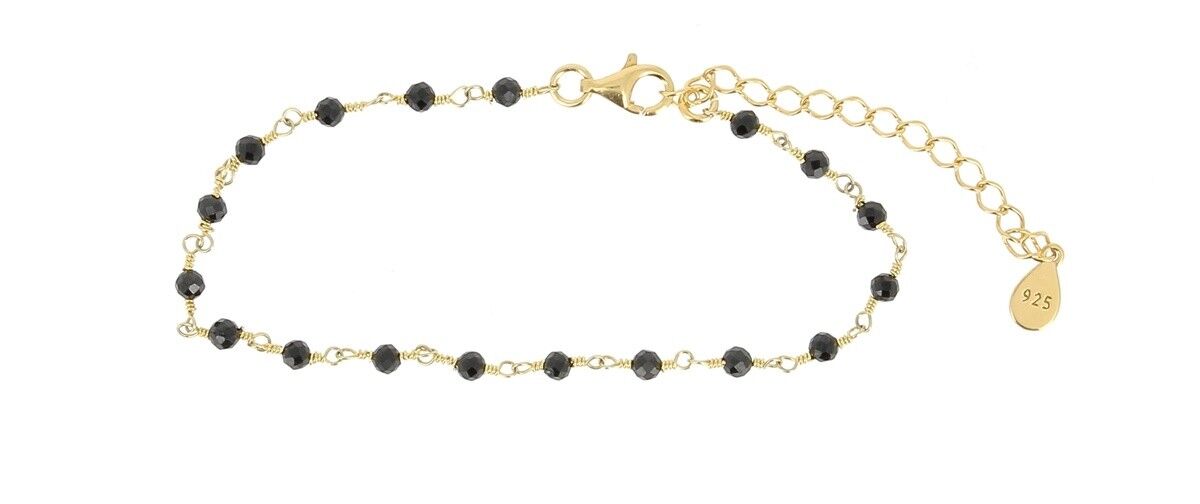Spinel bracelet Spinel bracelet - silver 925 golden with sun silver 925 golden