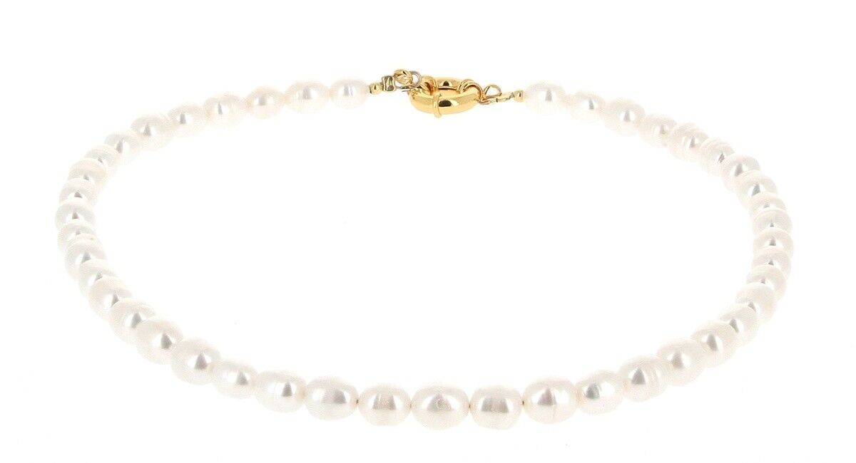 Cultured pearl necklace Necklace 50 cm WITHOUT "live" hexagon