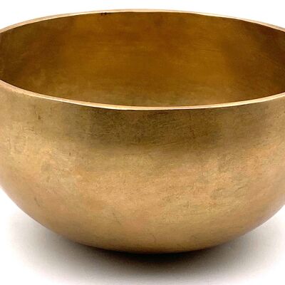 Tibetan Singing Bowl "God" 215 g - 10.5 cm - engraved tree of life in the center - delivered with mallet