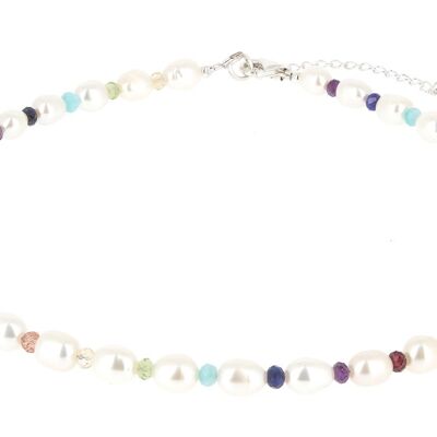Collar 7 chakras perlas naturales Collar 7 chakras perlas naturales (40 + 5 cm)