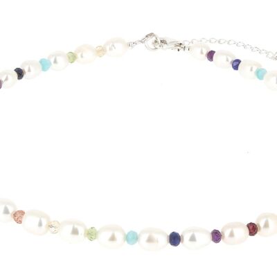 Collier 7 chakras Perles naturelles Collier 7 chakras Perles naturelles (40 + 5 cm)